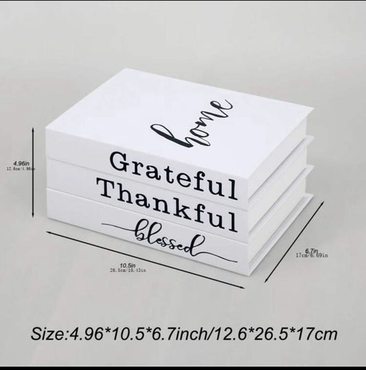 Faux books-Grateful, Thankful and Blessed
